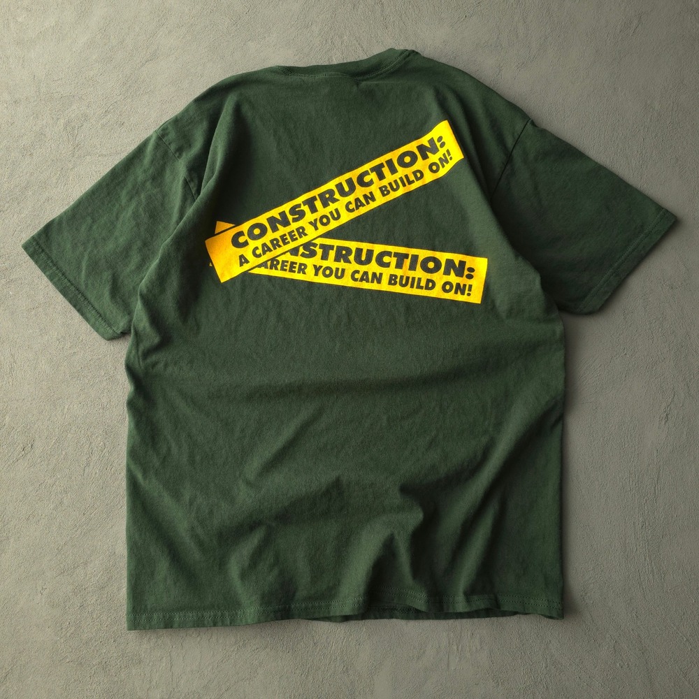 Vintage 2000s Gildan Green T-shirt Large AGC Vermont Construction